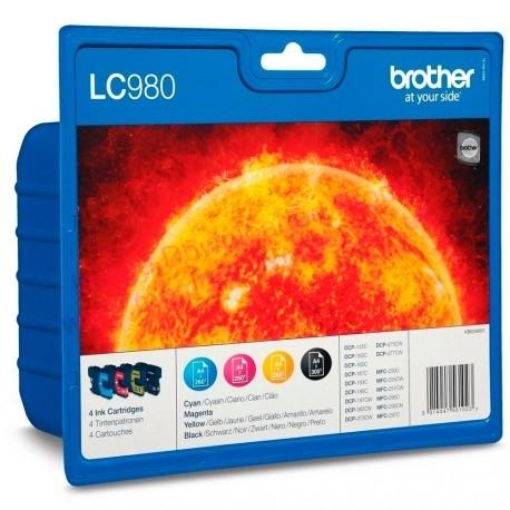 PACK 4 CARTUCHOS BROTHER LC980