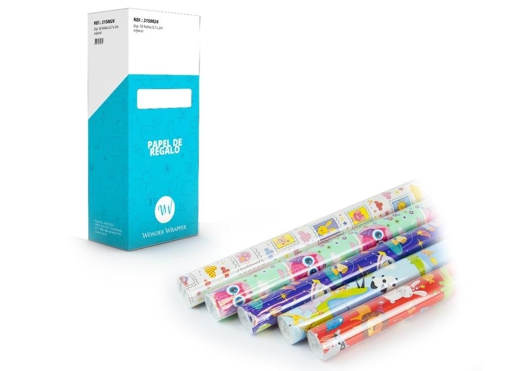 ROLLO PAPEL REGALO INFANTIL 0,7 X 2 M
