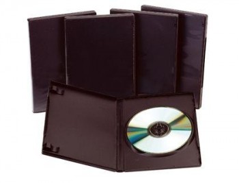 CAJA DVD Q-CONNECT -CON INTERIOR NEGRO -PACK DE 5 UNIDADES COD 31733