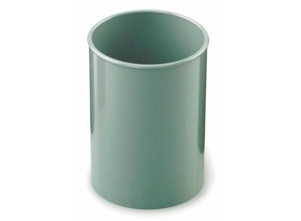 CUBILETE PORTALAPICES PLASTICO OPACO FAIBO GRIS