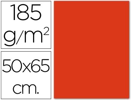 CARTULINA 50X65 185 G. ROJO TOMATE