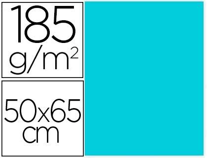 CARTULINA 50X65 185 G. AZUL CARIBE