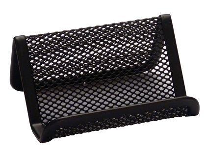 PORTATARJETA Q-CONNECT METALICO NEGRO 11X7,5X5 CM COD 39925