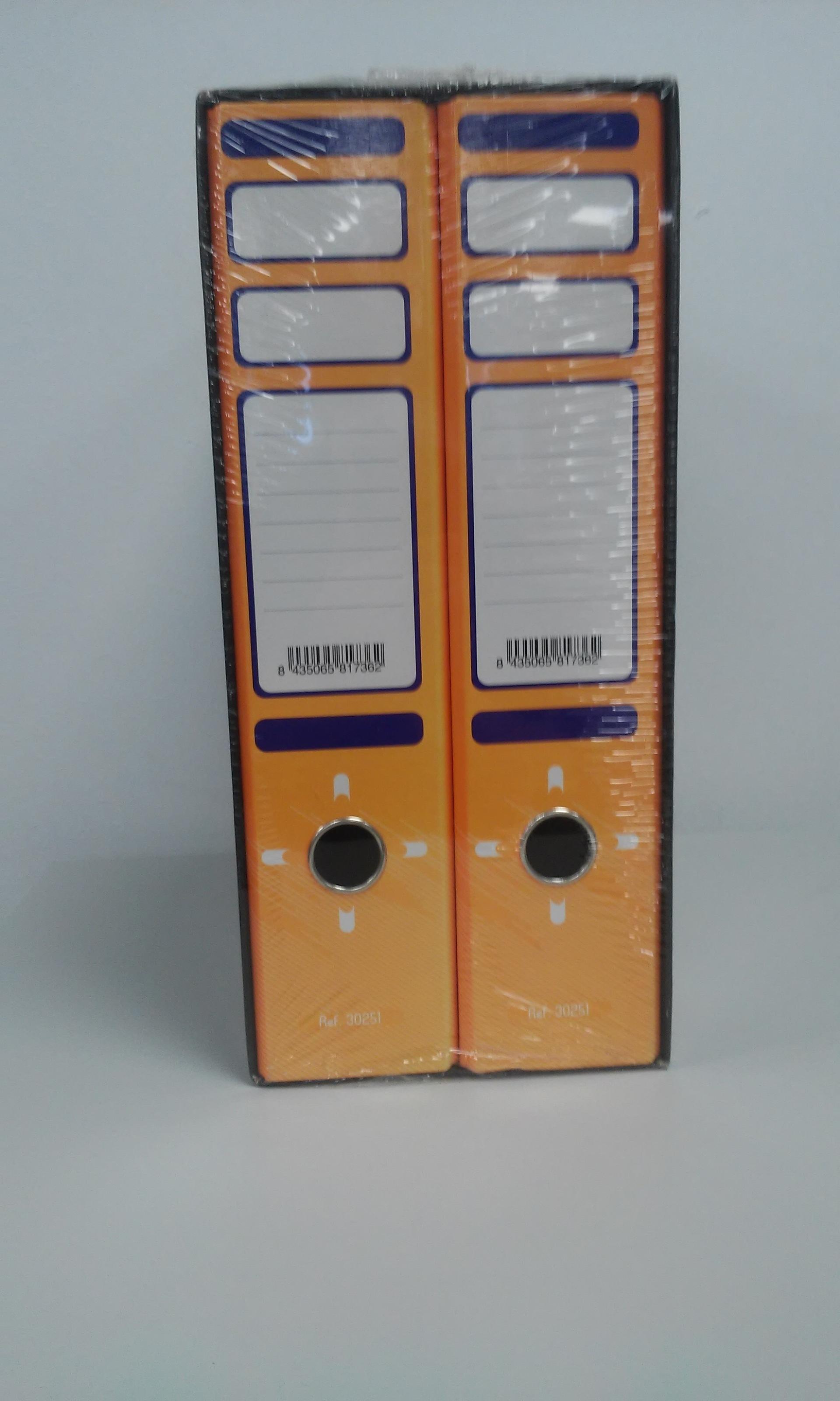 MODULO DE 2 CARPETAS DOSSIER NARANJA RF 30251