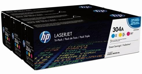 PACK 3 TONER HP CF372AM 304A TRICOLOR CC531A/CC532A/CC533A