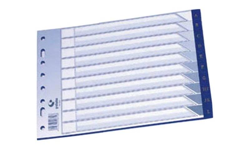 INDICE AZ 1/4 APAISADO AZUL PVC 150 GRAFOPLAS