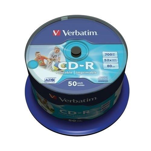 TARRINA 50 CD-R IMPRIMIBLE VERBATIM 700MB 52X