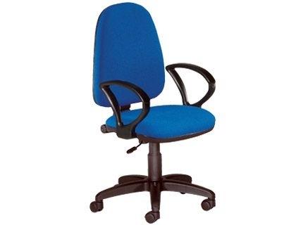SILLA ROCADA CON BRAZOS COLOR AZUL DIAMETRO BASE 610 MM RESPALDO DE 490 MM X 420 MM COD 77126