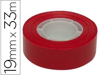 CINTA ADHESIVA 33 MT X 19 MM COLOR ROJO REF 12272 APLI COD 59371
