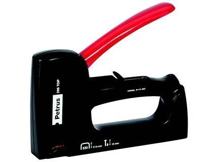 GRAPADORA PETRUS CLAVADORA 295 TOP BRICOLAJE CUERPO DE PLASTICO AJUSTE DE POTENCIA UTILIZA GRAPAS Nº530 Y CLAVOS Nº8  COD 78498