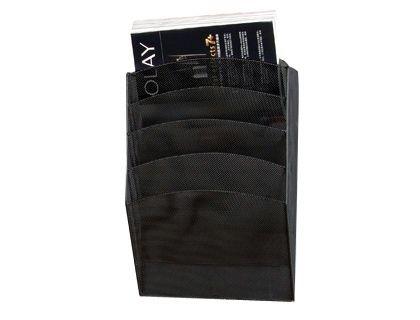 EXPOSITOR MURAL Q-CONNECT DE PARED 5 BANDEJAS DIN A4 NEGRO 9,3X31,5X44 CM COD 39923
