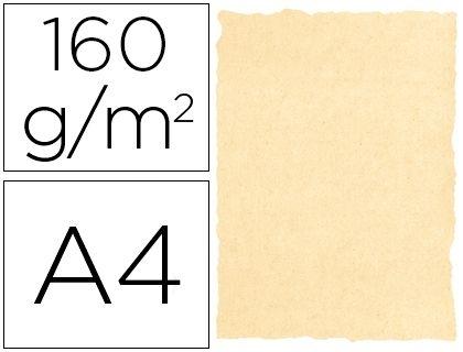 PAPEL PERGAMINO MICHEL DIN A4 160 GR COLOR PERGAMINO CREMA PAQUETE DE 25 HOJAS