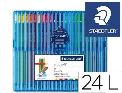 LAPICES DE COLORES STAEDTLER ERGOSOFT ESTUCHE 24 COLORES COD 33931