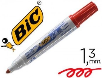 ROTULADOR PIZARRA BLANCA VELLEDA 1701 BIC ROJO PUNTA REDONDA