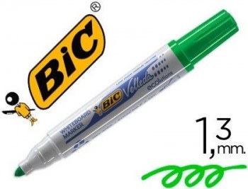 ROTULADOR PIZARRA BLANCA VELLEDA 1701 BIC VERDE PUNTA REDONDA