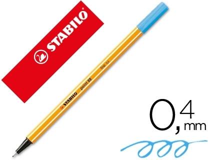 ROTULADOR STABILO PUNTA DE FIBRA POINT 88 AZUL CELESTE 0,4 MM COD 49213
