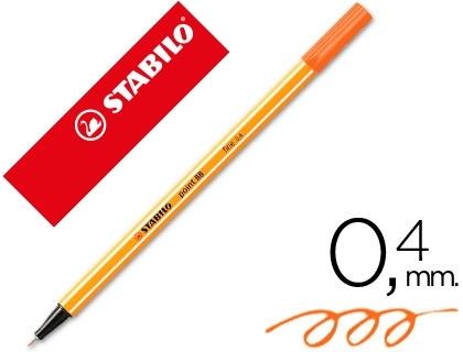 ROTULADOR STABILO PUNTA DE FIBRA POINT 88 NARANJA 0,4 MM COD 31590