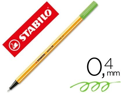 ROTULADOR STABILO PUNTA DE FIBRA POINT 88 VERDE HIELO 0,4 MM COD 49205