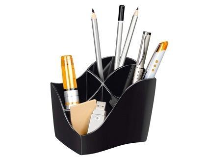 ORGANIZADOR SOBREMESA CEP GAMA ELLYPSE PLASTICO NEGRO 118X89X98 MM COD 72207