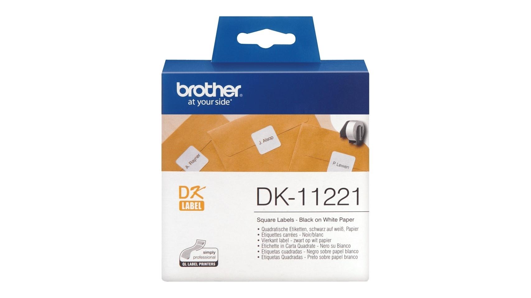 ROLLO 1000 ETIQUETAS BROTHER DK11221 23MM X 23MM