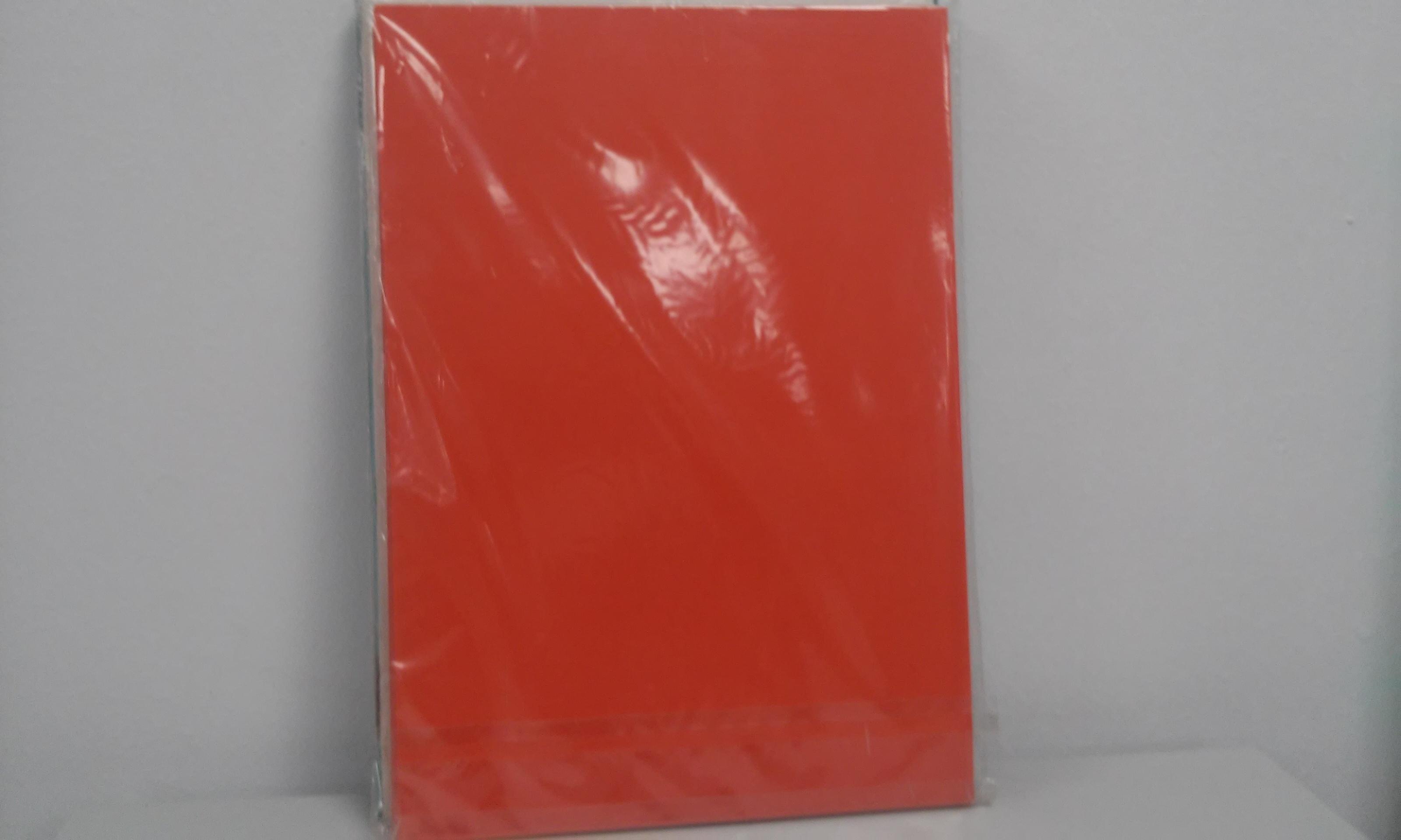 PAQUETE 100 H. PAPEL COLOR A4 80G/M2 ROJO 0409266