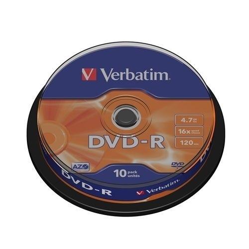 TARRINA 10 DVD-R VERBATIM 4.7GB 16X