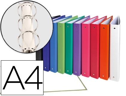 CARPETA DE 4 ANILLAS 30MM REDONDAS EXACOMPTA A4 CARTON FORRADO COLORES SURTIDOS COD 72614