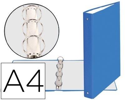 CARPETA DE 4 ANILLAS 30MM REDONDAS EXACOMPTA DIN A4 CARTON FORRADO AZUL CLARO COD 78592