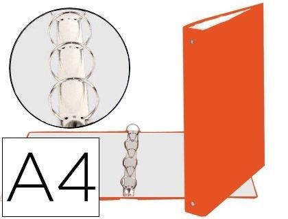 CARPETA DE 4 ANILLAS 30MM REDONDAS EXACOMPTA DIN A4 CARTON FORRADO NARANJA COD 78588