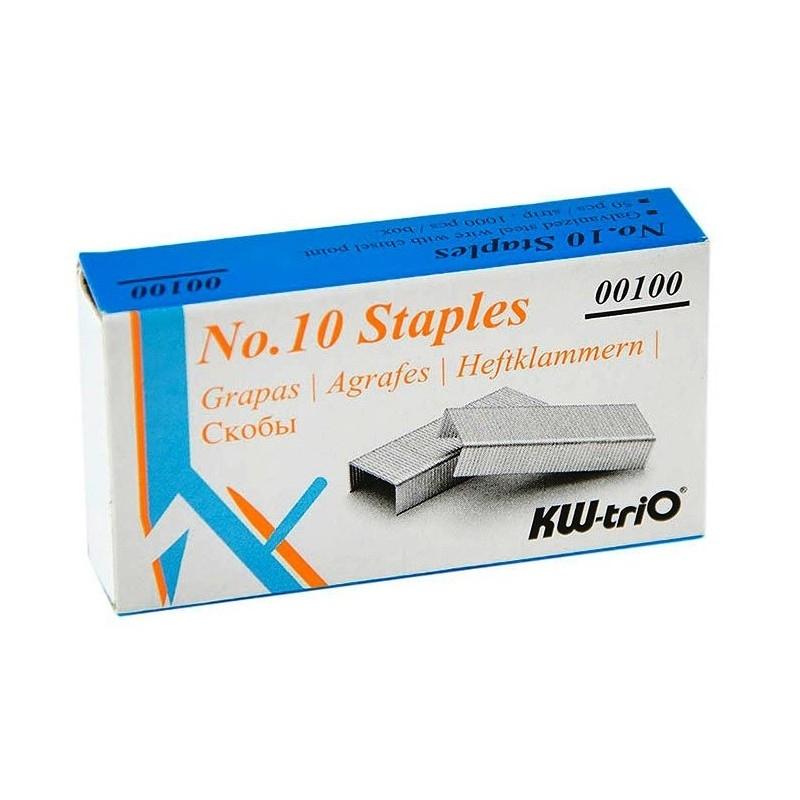 CAJA 1.000 GRAPAS GALVANIZADAS Nº 10 KW-TRIO