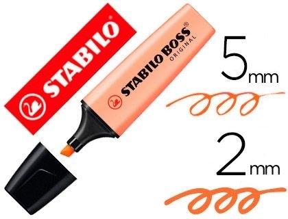 ROTULADOR STABILO BOSS PASTEL FLUORESCENTE 70 MELOCOTON SEDOSO COD 64347