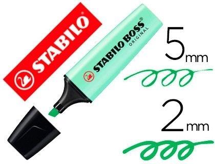 ROTULADOR STABILO BOSS PASTEL FLUORESCENTE 70 PIZCA DE MENTA COD 64351