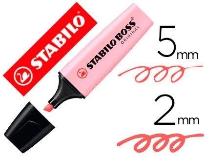 ROTULADOR STABILO BOSS PASTEL FLUORESCENTE 70 RUBOR ROSA COD 64348