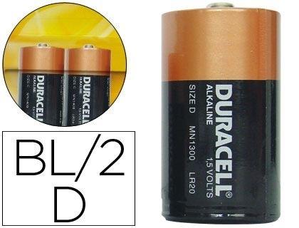 BLISTER 2 PILAS DURACELL PLUS POWER LR20 D