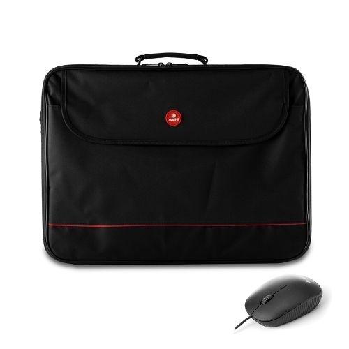 KIT MALETIN + RATON BUREAU PARA PORTATIL HASTA 15,6 NGS MONRAY