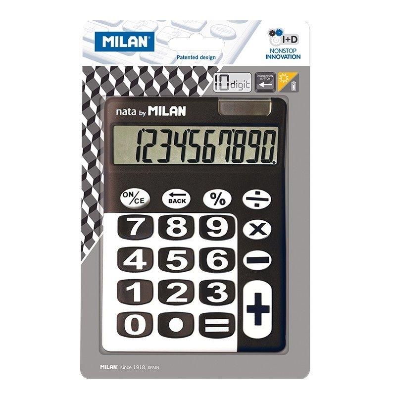 BLISTER CALCULADORA TECLAS GRANDES MILAN 150610KBL 10 DIGITOS NEGRA