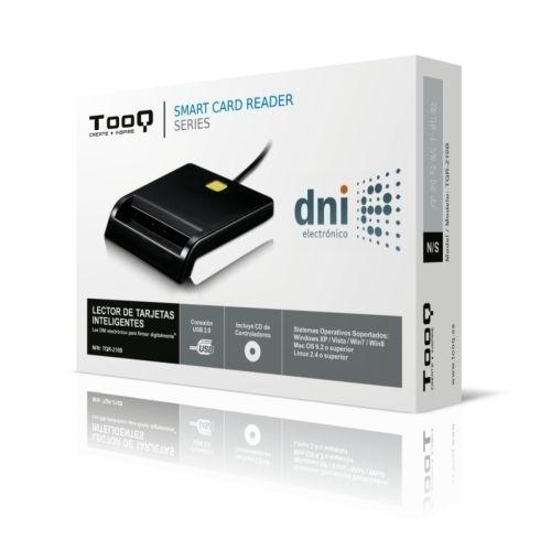 TOOQ - LECTOR DE TARJETAS INTELIGENTES EXTERNO + DNI-E USB 2.0 COLOR NEGRO
