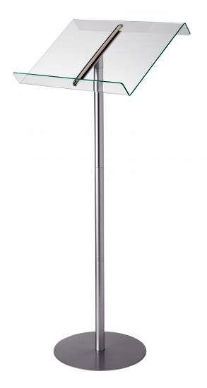 ATRIL PORTADOCUMENTOS DE SUELO DEFLECTO SOPORTE ALUMINIO Y TRIAL ACRILICO TINTADO VERDE 500X1140X355 MM COD 155283