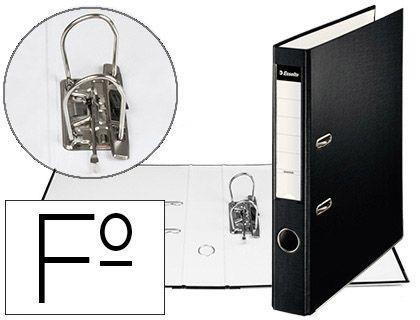 ARCHIVADOR DE PALANCA ESSELTE CARTON FORRADO PVC FOLIO LOMO DE 50 MM CON RADO NEGRO RF 42308