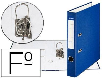 ARCHIVADOR DE PALANCA ESSELTE CARTON FORRADO PVC FOLIO LOMO DE 50 MM CON RADO AZUL RF 42307