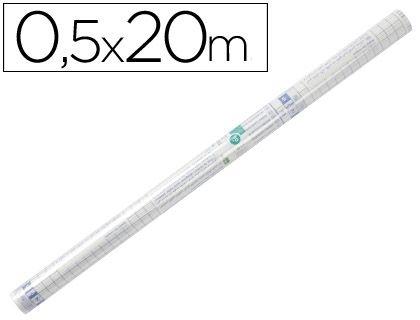 ROLLO PLASTICO ADHESIVO PARA LAMINAR LIDERPAPEL 0.50X20 MT80 MC REMOVIBLE COD 20287