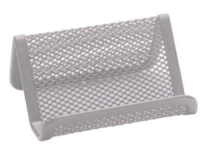PORTATARJETA Q-CONNECT METALICO PLATEADO 11X7,5X5 CM COD 39926