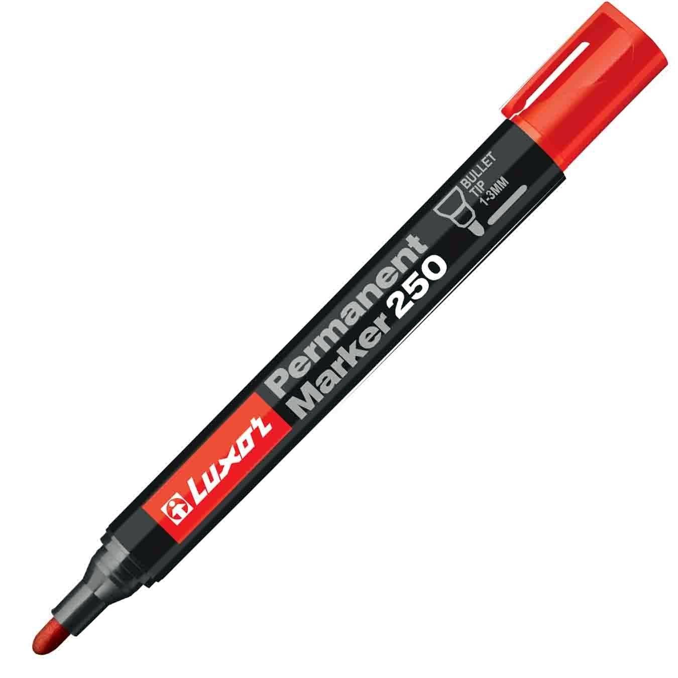 ROTULADOR PERMANENTE LUXOR PM-250 ROJO