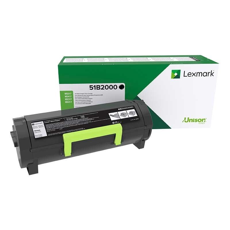 TONER LEXMARK 51B2000 MS317/MS417/MS517/MS617/MX317 MX417 MX517 MX617 - 2.500 PAGINAS