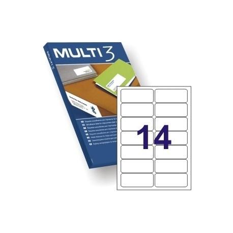 CAJA 100 HOJAS ETIQUETAS 99,1X38,1 MULTI 3 REF 4728