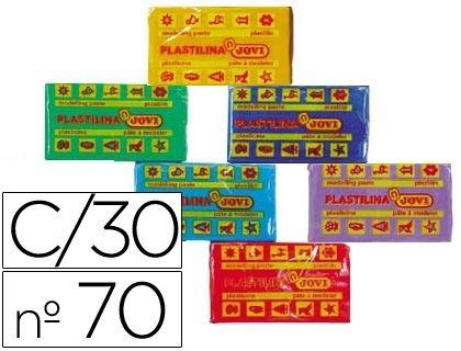 PLASTILINA JOVI 70 SURTIDA -TAMAÑO PEQUEÑO -CAJA DE 30 UNIDADES COD 6201