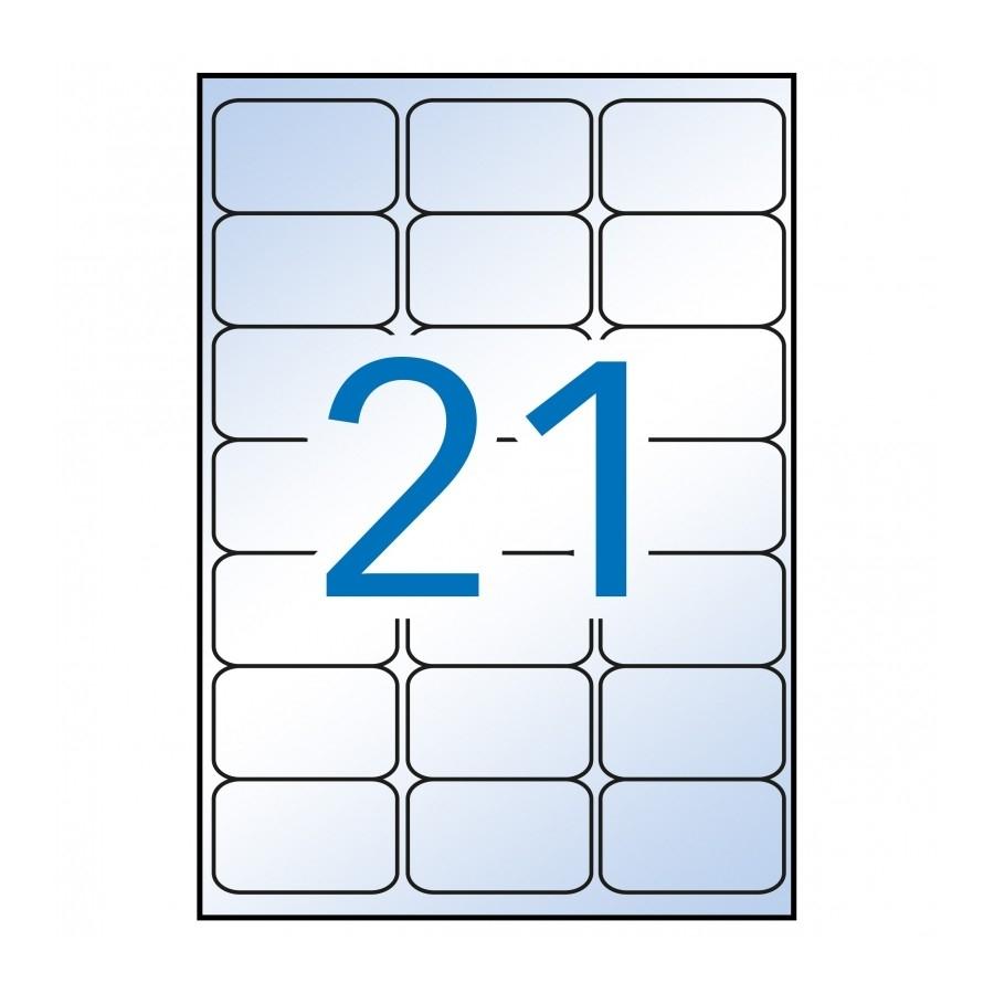 CAJA 10 H. ETIQUETAS TRANSPARENTES 63,5X 38,1 APLI RF. 10967