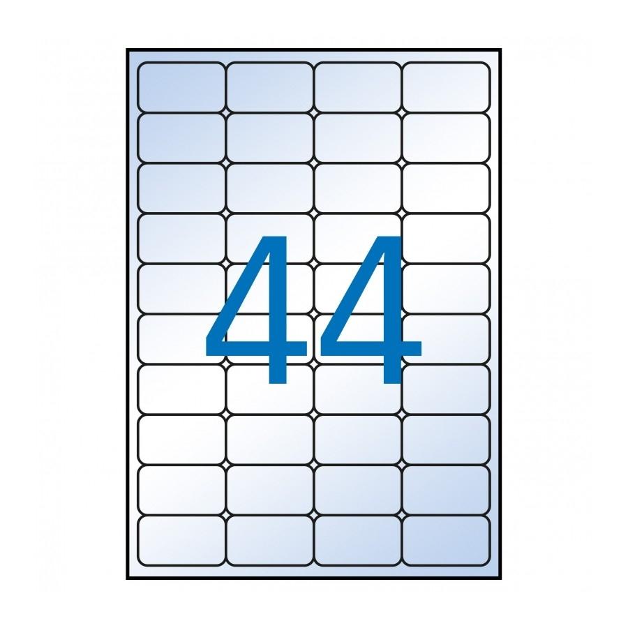 CAJA 10 H. ETIQUETAS TRANSPARENTES 48,5X 25,4 PARA INKJET CANTOS ROMOS APLI RF. 10050