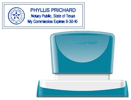 SELLO XSTAMPER QUIX PERSONALIZABLE COLOR AZUL MEDIDAS 22X69 MM Q-18 COD 152193