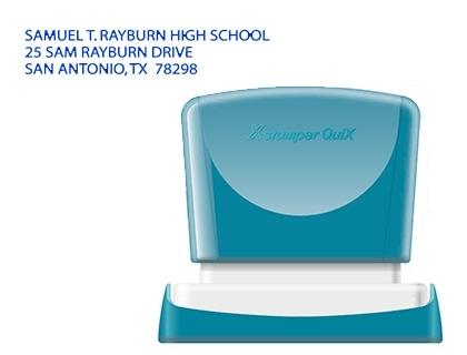 SELLO XSTAMPER QUIX PERSONALIZABLE COLOR AZUL MEDIDAS 14X60 MM Q-14 COD 152192